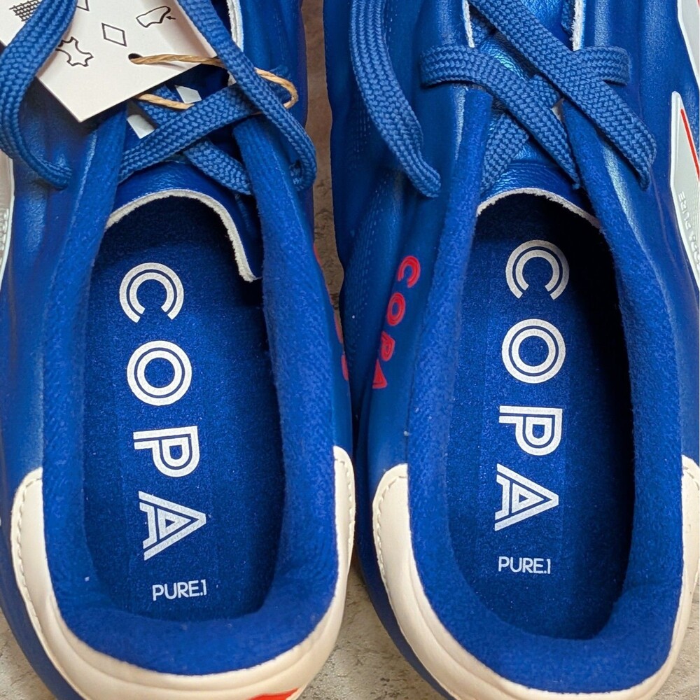 adidas Copa Pure 2.1 FG Marinerush Men's 10.5 Blue White Soccer Cleats IE4894 - Picture 8 of 12